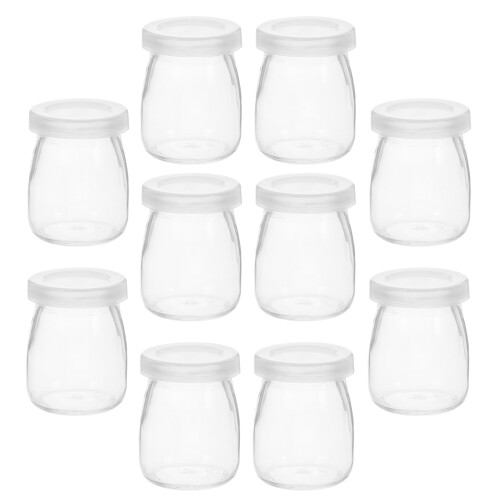 10 frascos de com tampa , e