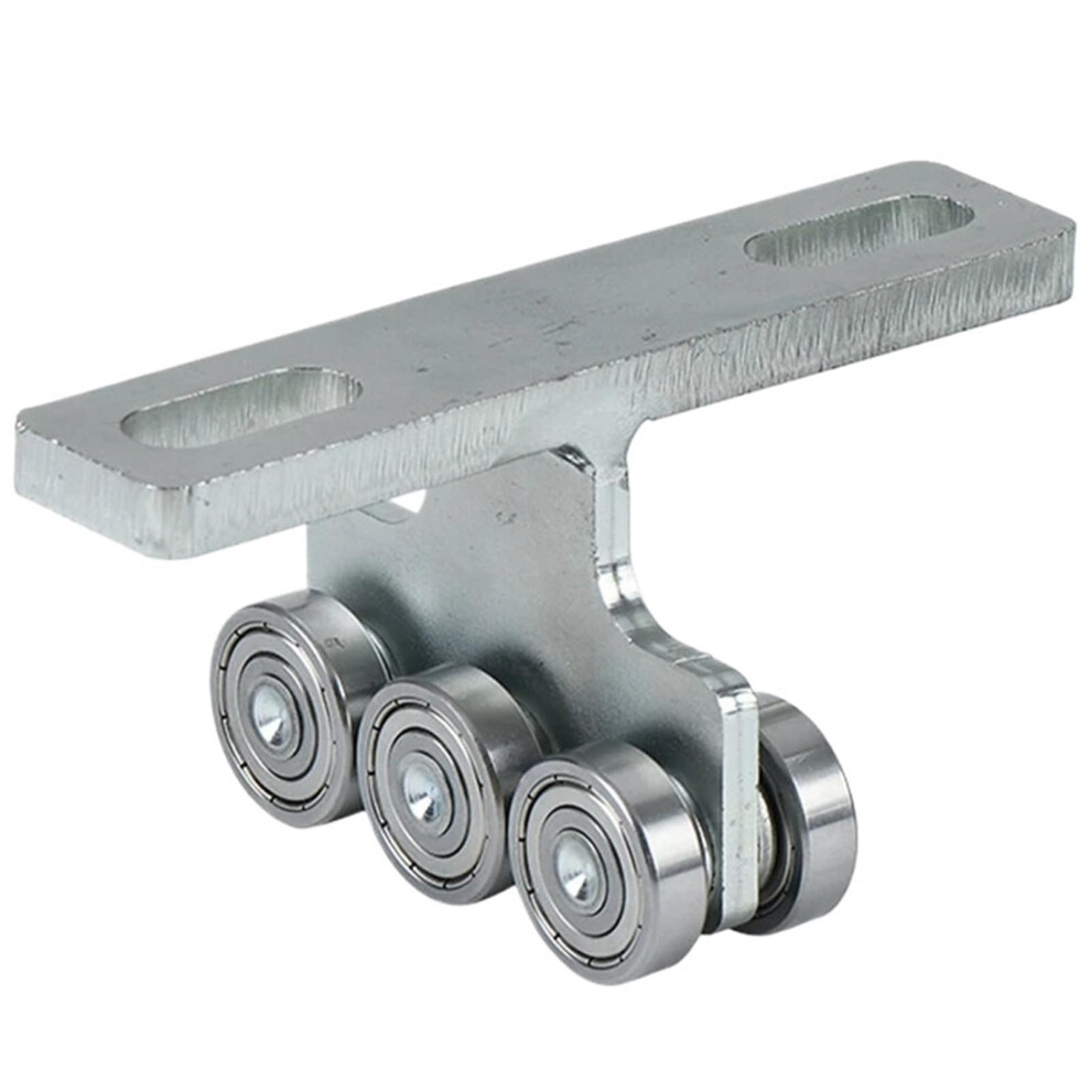 Hanging Wheel Sliding Door Track 1-Piece Silent Roller, T-Type Component, Wooden Bathroom Door Hardware, Iron Silver 9354506044282