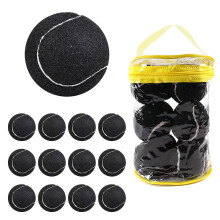 Tennis Balls 12 Pack - Pressurized Tennis Balls, Yellow Felt, Training Balls For Beginners And Dogs