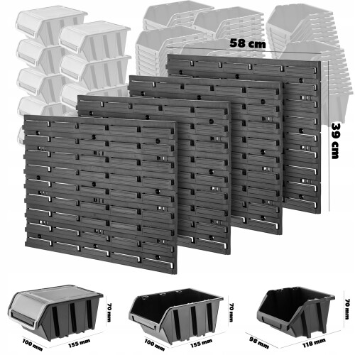 KADAX Lokke Werkstatttafel 90 Elemente 116 x 78 cm, schwarz 1