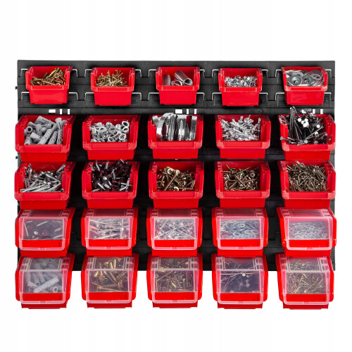 KADAX Werkstatttafelwand 58x39cm 25 Tabletts 1