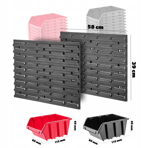 KADAX Werkstatttafelwand 116x39cm 39 Stk 1
