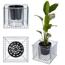 KADAX Gabionen-Blumentopf-Abdeckung, Gabionen-Stahl, für Blumen, Stein, Garten im Freien