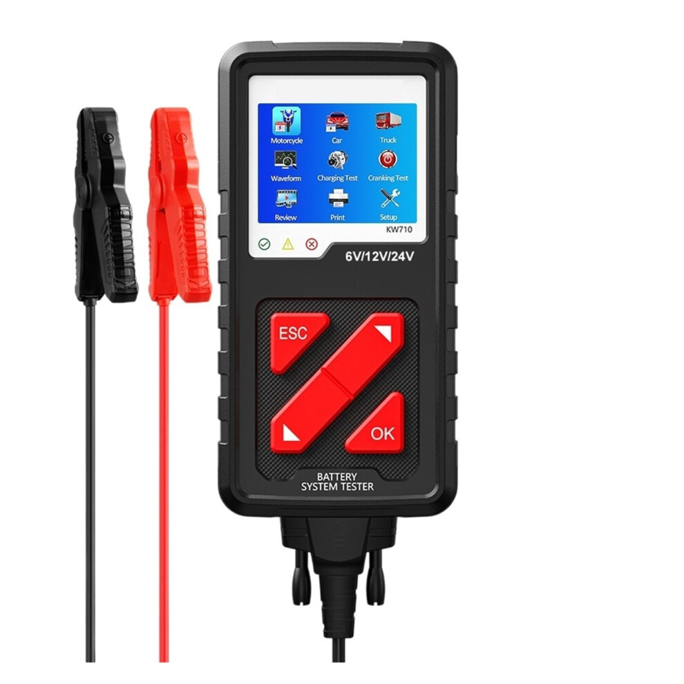 Motorcycle Car Truck Battery Tester 6V 12V 24V Battery Analyzer 2000 Cca Charging Cranking Test Tools For Cars 9016109185723