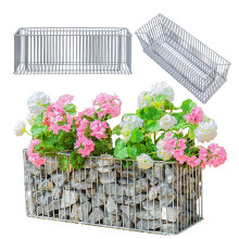 KADAX Gabionen-Blumentopf-Abdeckung, Gabionen-Stahl, für Blumen, Stein, Garten im Freien