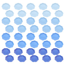 40 Stuks Verloopblauwe Papieren 7 Inch Golvend Voor Feesten