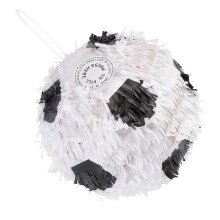 voetbal verjaardagsfeestje papieren piñata gevuld met snoepjes