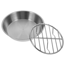 1 set grillplatte mit rost, displayrack, backplatte, blech