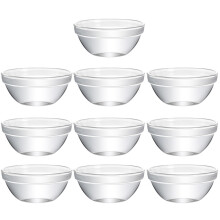 10 stk. kleine stapelbare -schüsseln für salat, dessert, pudding