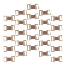 25 stuks elastische verbandklemmen, rekbare metalen, lichtbruin
