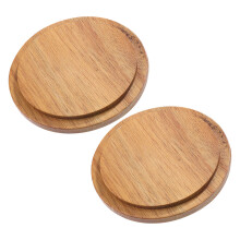 2 holz-ersatzdeckel retro für glasbecher 7,2 cm innendurchmesser