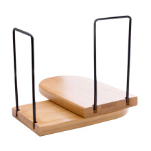 2 Stück Große Bambus Buchstützen 13x9,5 Cm Für Desktop Organisation