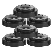 6Stk Plastik Mini Flaggenständer Schwarz Für Büro Party Deko