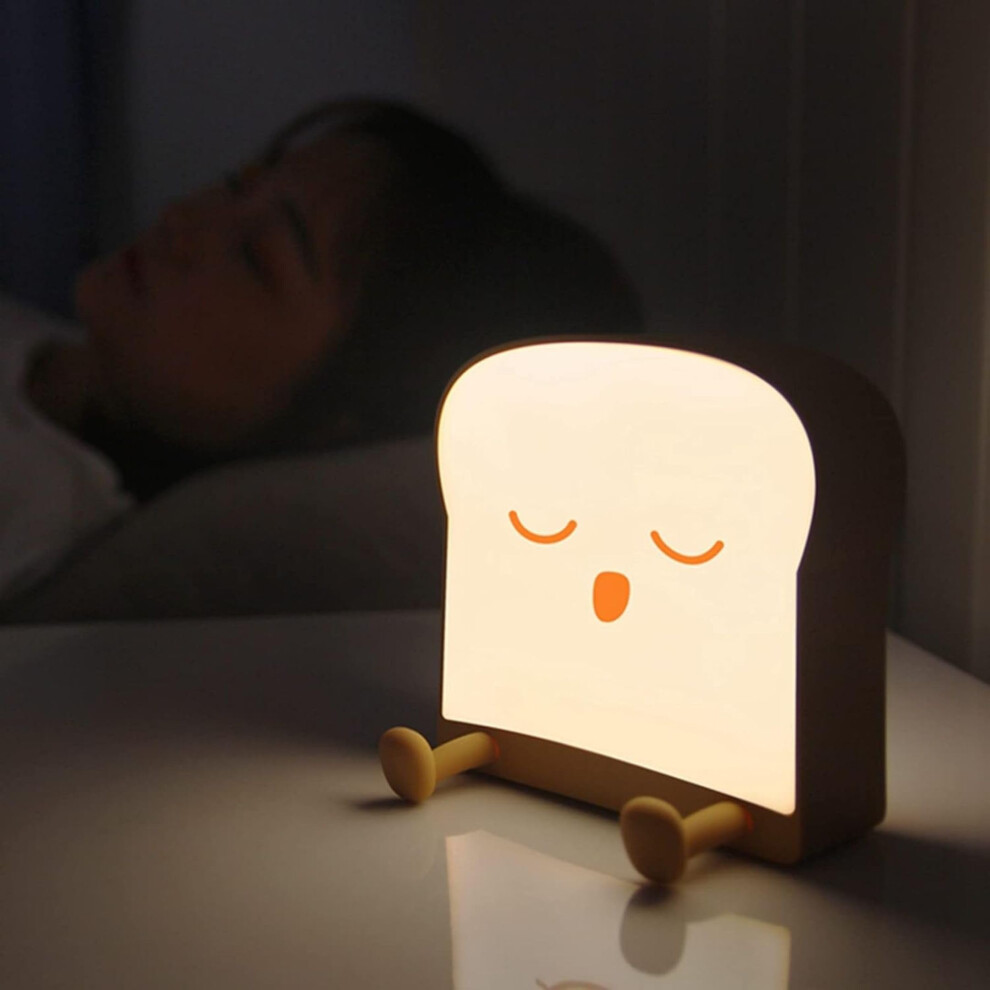 Night Light Bread Toast Light USB Rechargeable Portable Lamp For Babies Children Boys Girls Sleeping