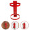 2Pcs Red Iron Fire Extinguisher Wall Mount Bracket for Home Use 3