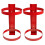 2Pcs Red Iron Fire Extinguisher Wall Mount Bracket for Home Use 2
