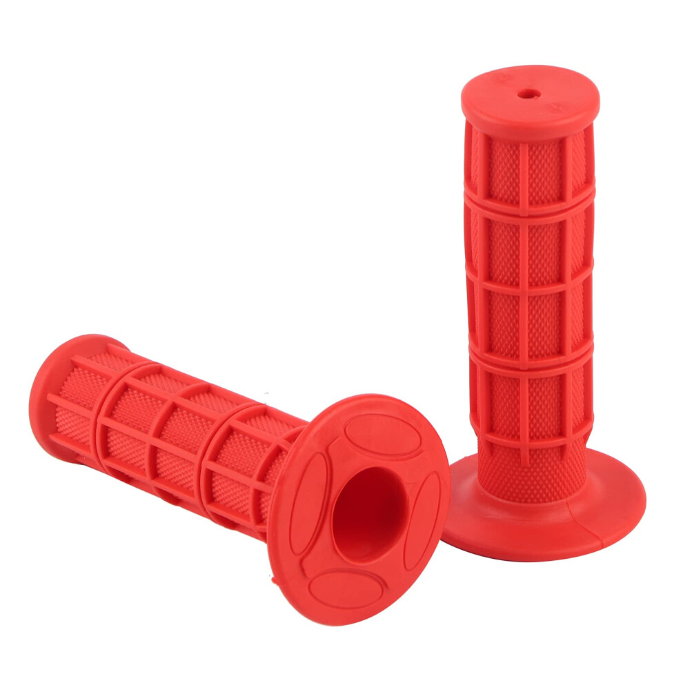 22Mm 7/8" Silicone Soft Handle Bar Hand Grips For Pit Dirt Bike Motorcycle Red 9354506045272