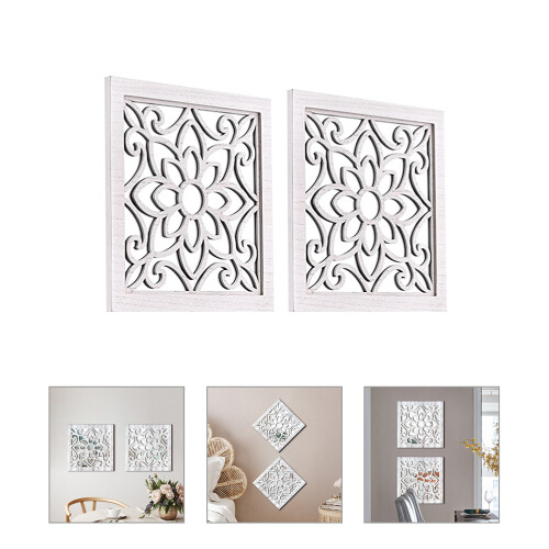 2pcs rustic square wall mirrors for living room 1