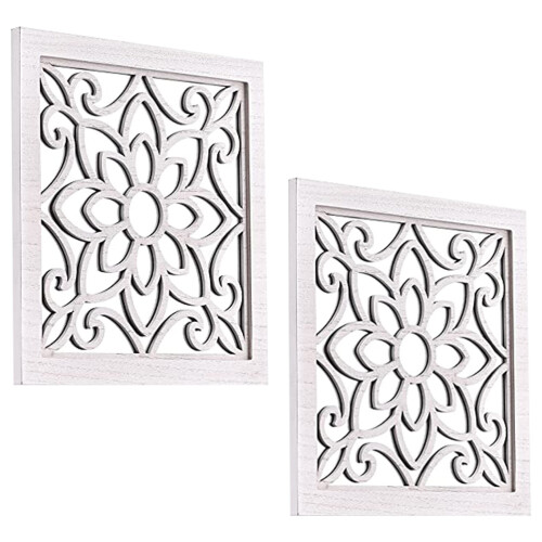 2pcs rustic square wall mirrors for living room 2