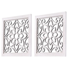 2pcs rustic square wall mirrors for living room