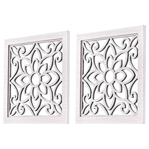 2pcs rustic square wall mirrors for living room