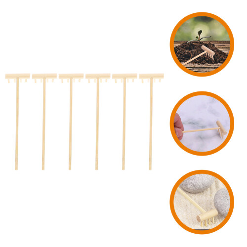 6 râteaux de sable de jardin, doux et portables pour bureau déco 2