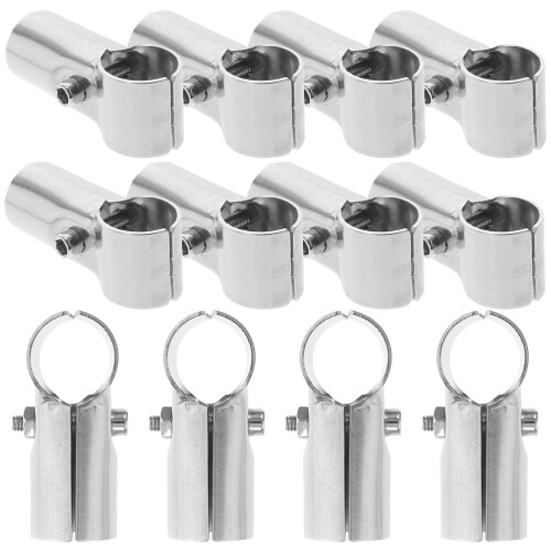 12 colliers T acier inoxydable pour rail clôture