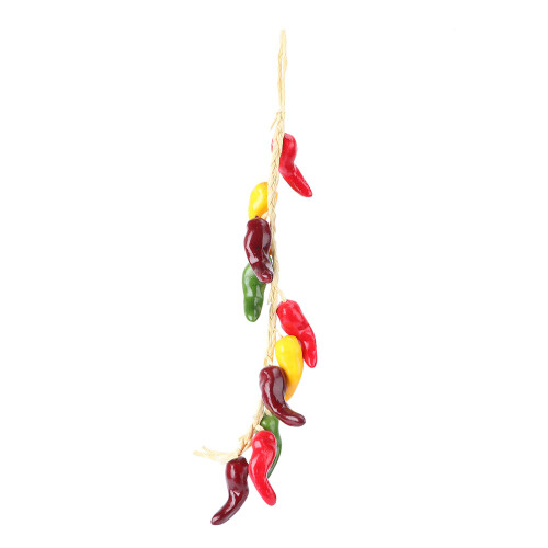 3 pcs hanging fake peppers artificial string colorful pendant 1