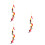 3 pcs hanging fake peppers artificial string colorful pendant 8