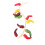 3 pcs hanging fake peppers artificial string colorful pendant 1