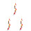 3 pcs hanging fake peppers artificial string colorful pendant 3