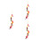 3 pcs hanging fake peppers artificial string colorful pendant 7