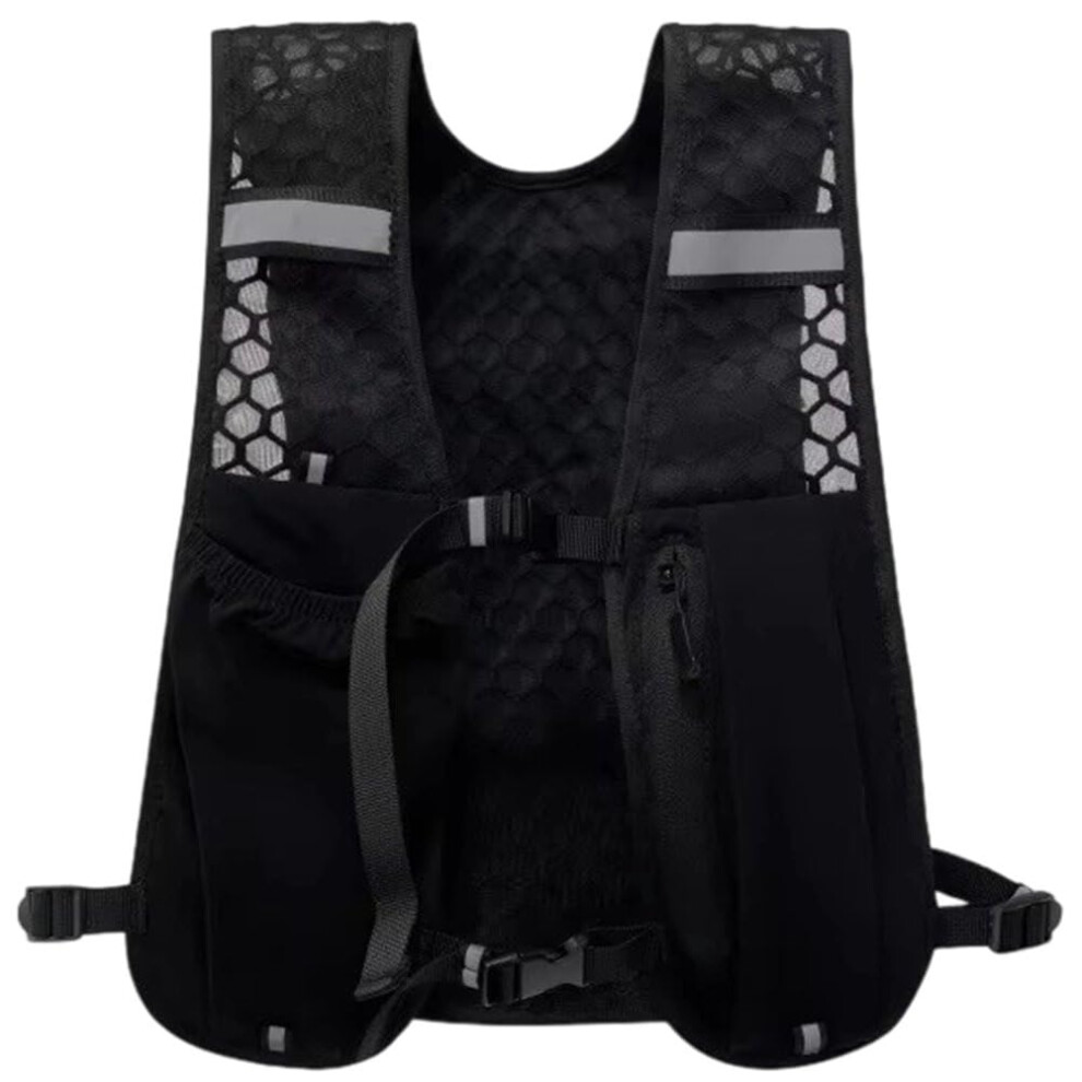 Running Phone Holder Vest Chest Bag Hydration Pack Reflective Running Gear 500Ml Water Bottle Storage Black 9016109186164