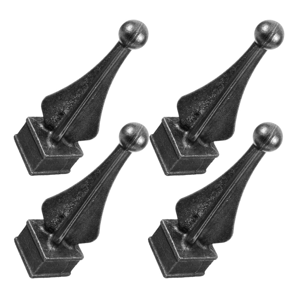 4Pcs Cast Iron Fence Finials Decorative Post Caps For Yard Garden 3333469490257
