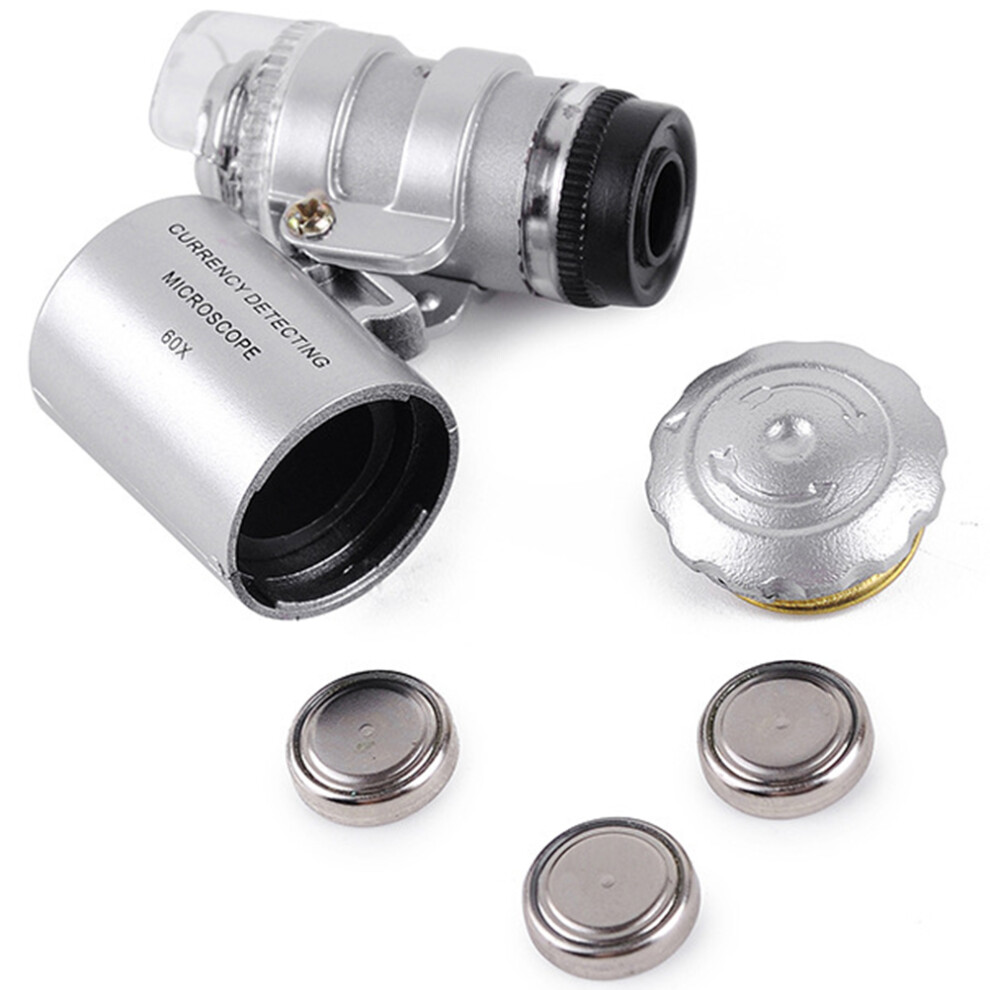 Villcase Light Currency Detecting Microscope 60X Mini Pocket With Led