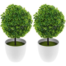 6 pcs artificial plant ball decorative bonsai plastic flower green