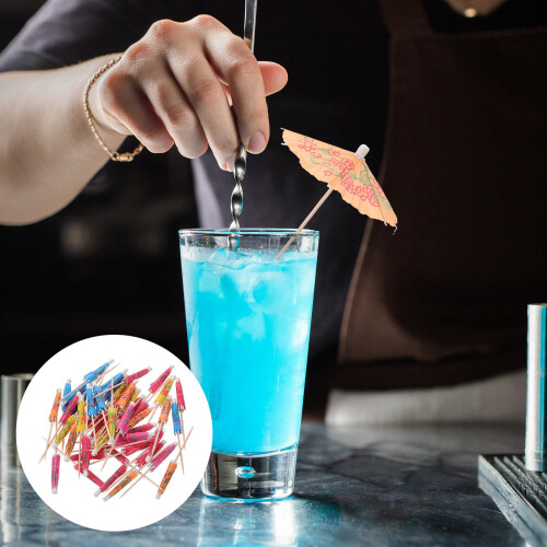 50 Unidades Guarda-Chuvas Para Bebidas E Para Cocktail 1
