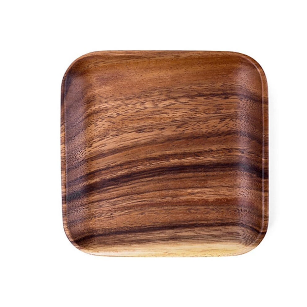 Walnut Wood Plates Square Wooden Snack Plates Set Small Size Dessert Fruit Serving Small Sushi Dishes Plate Set-image-OPC-PKTXXXX-NEW