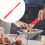 de silicone com longo vermelha para cozinha e confeitaria 3