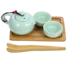 Conjunto De De Porcelana Com Bule E 2 Xícaras - Verde