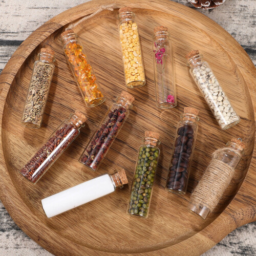 Conjunto De Frascos De Pequenos Com Rolhas E Etiquetas 2