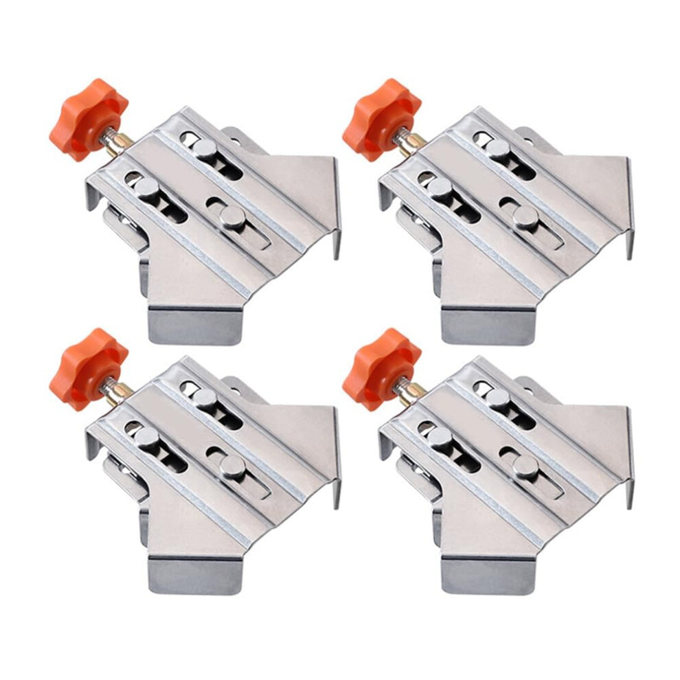 4Pc Carpenter Quick Positioning Clamp For Wood Panel Splicing 90 Degree Right Angle Clamps Open Easy To Use 9354506045685