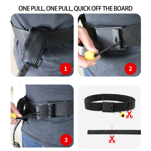 Surfing Safety Waist Strap with Removable Easyly Release 1