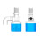 1/2inch 3/4inch Automatic-4 point interior Water inflow blue 6