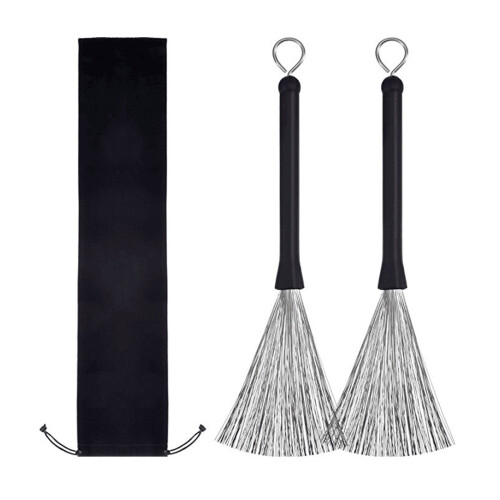 1Pair Drum Brushes Retractable Wire Brushes Replacement Drum