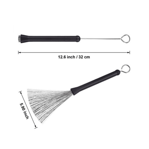 1Pair Drum Brushes Retractable Wire Brushes Replacement Drum 2