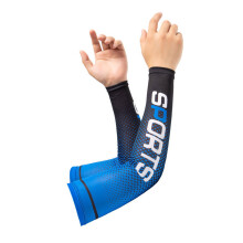 Sun Protections Arm Sleeves Ice Silk Sleeves Arm-Deep Blue