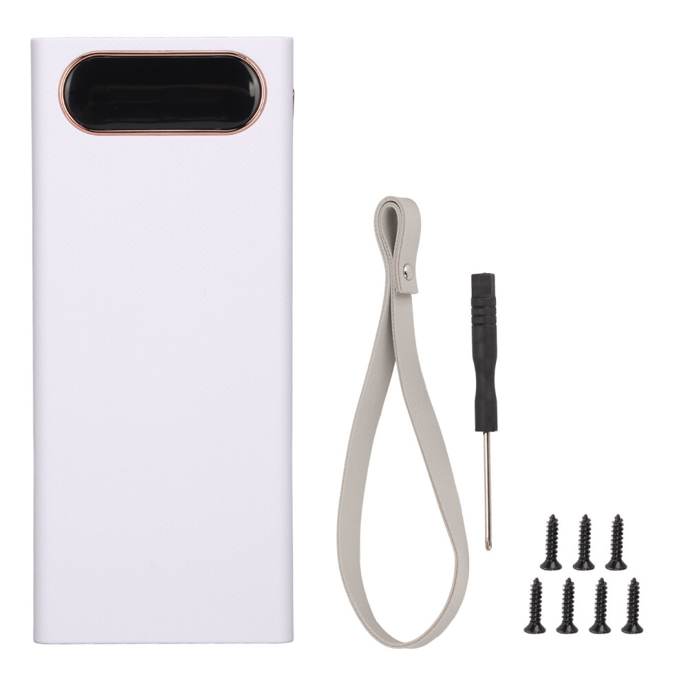 (Black) L16 16X18650 Diy Power Bank 2 Usb 22.5W Fast Charging Lcd Display Black 609610442516
