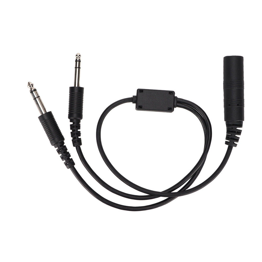 Aviation Headset Adapter Single To Dual Plug For Helicopter 609610442837