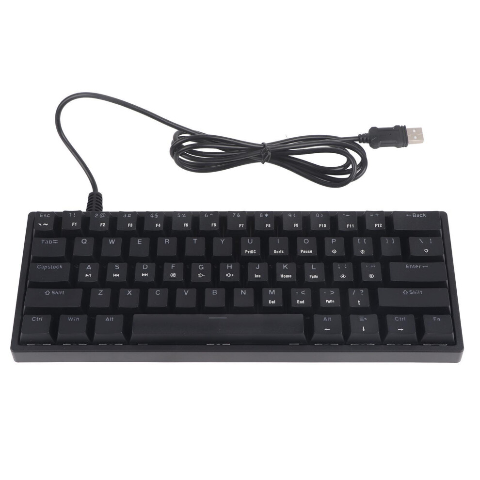 Mechanical Keyboard Rgb 61 Keys Compact Wired For Home Office Light 609610443407